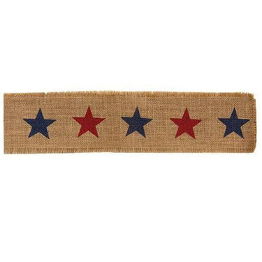 Americana Star Burlap Ribbon - The Fox Decor